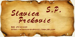 Slavica Preković vizit kartica